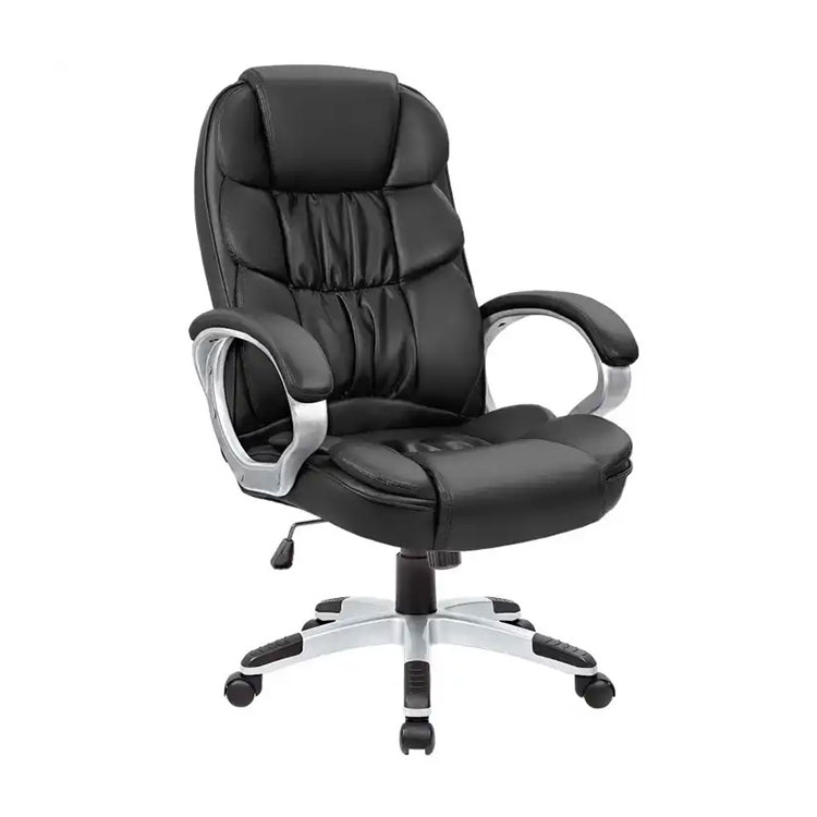 Silla ergonómica con respaldo alto Silla de computadora de cuero PU