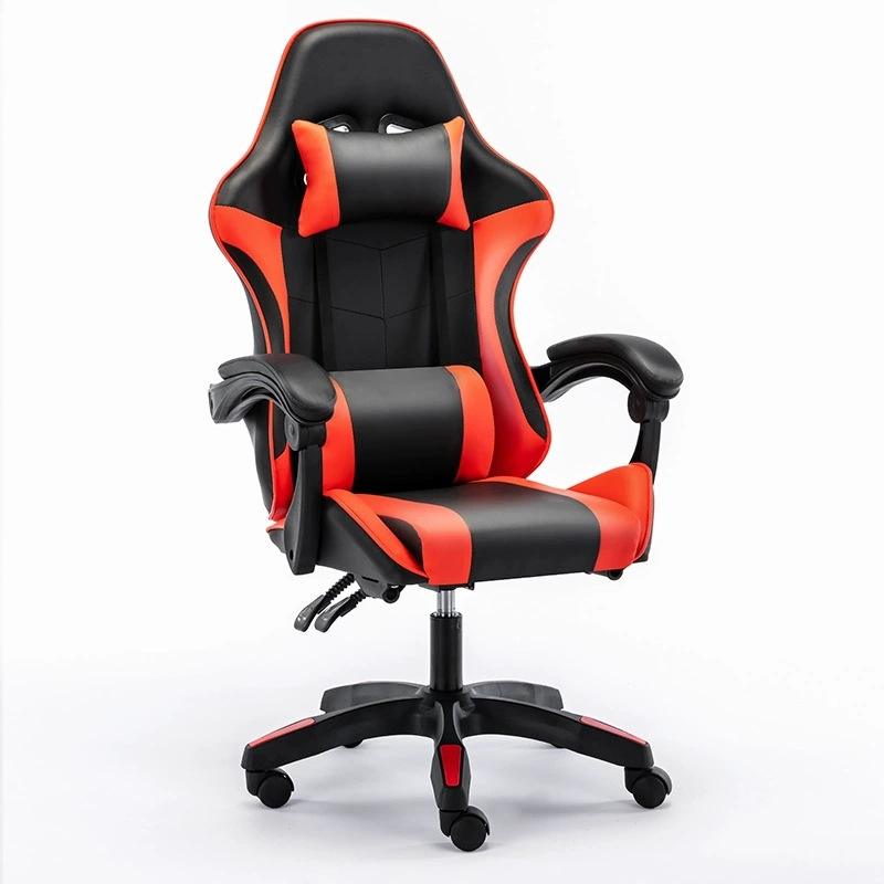 Silla para videojuegos con respaldo alto, silla ejecutiva ergonómica y giratoria, reposacabezas y soporte Lumbar