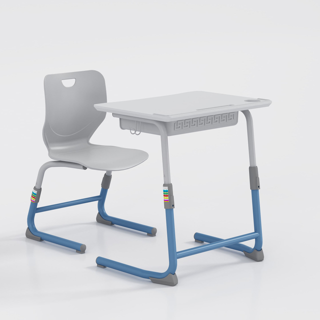 Silla antigua para aula escolar, asiento de mesa, escritorio ajustable para estudiantes y silla, juegos personalizables