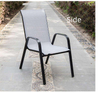 Silla apilable con respaldo alto para ocio al aire libre, silla individual de hierro forjado, Sillas de malla para Patio, balcón, cafetería