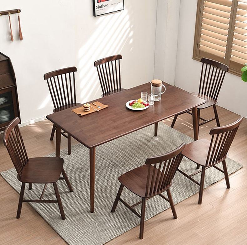 Silla Windsor de estilo nórdico, silla de comedor de diseño Simple, moderna, para restaurante, cafetería, silla de comedor de madera maciza