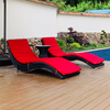 Silla de mimbre para descansar al aire libre, balcón, Patio, Permeable al agua, impermeable, protección solar, Silla de playa de ratán PE