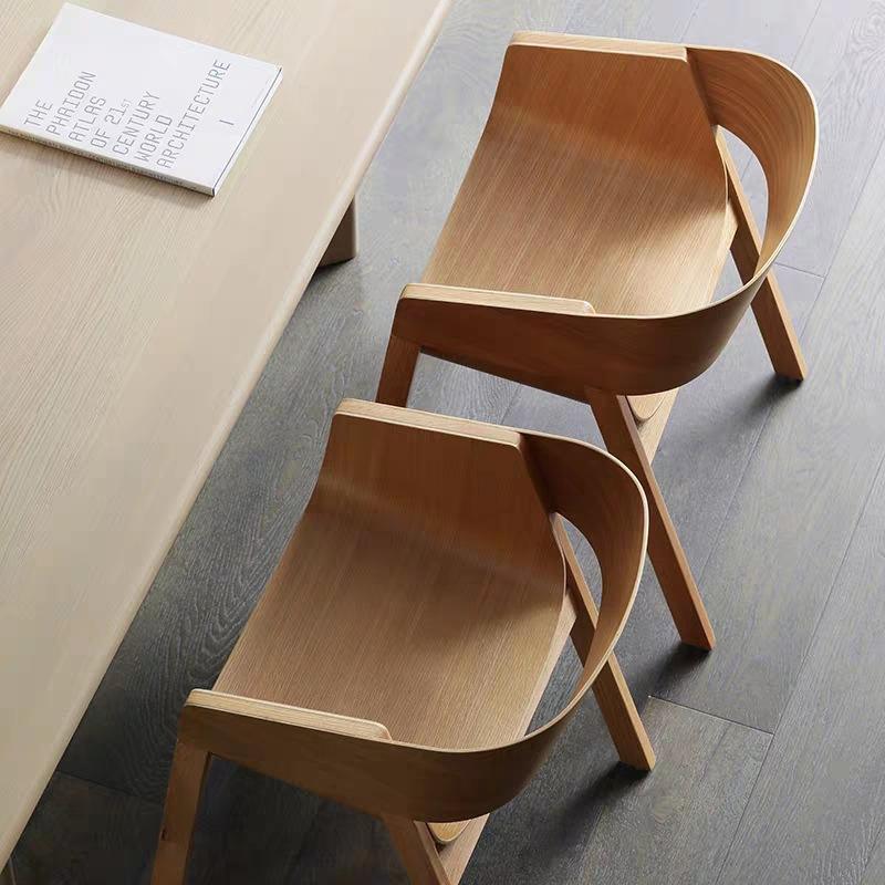 Silla de comedor nórdica de madera maciza, silla de negociación sencilla y moderna, sillón de ocio para restaurante, sala de estar, cafetería y tienda, superventas