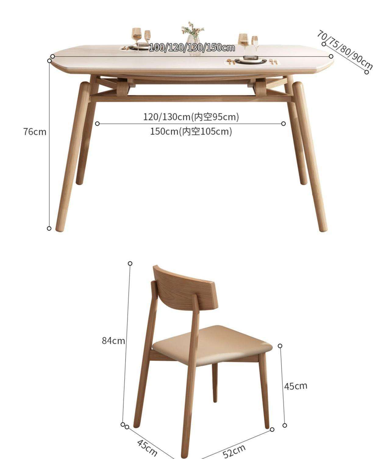 Mesa de comedor con placa de roca de madera maciza, mesa de comedor telescópica multifuncional para apartamento pequeño, mesa de comedor nórdica para restaurante