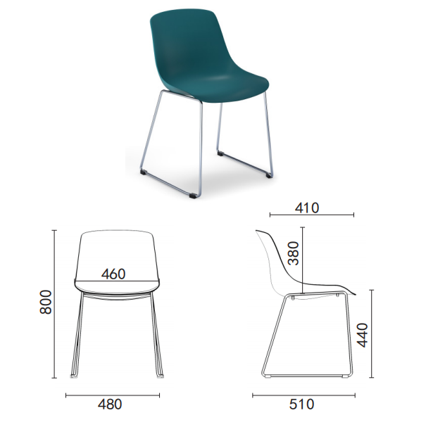 Sillas de espera de oficina de Pp de metal, buen precio moderno, alta calidad, para sala de biblioteca de conferencias, sillas apilables