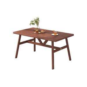 Mesa de comedor rectangular minimalista moderna, mesa de comedor de lujo ligera para casa de alquiler, mesa de comedor de cocina de restaurante de madera maciza