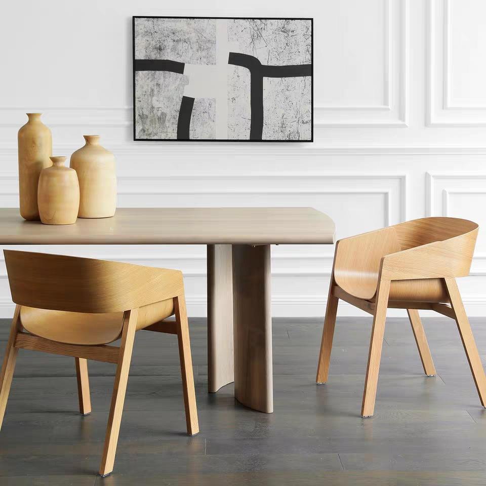 Silla de comedor nórdica de madera maciza, silla de negociación sencilla y moderna, sillón de ocio para restaurante, sala de estar, cafetería y tienda, superventas