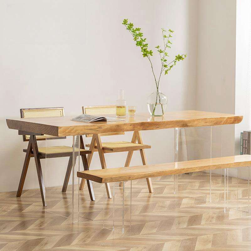 Mesa acrílica de madera maciza, escritorio sencillo y moderno para el hogar, mesa de trabajo, muebles, mesa de comedor