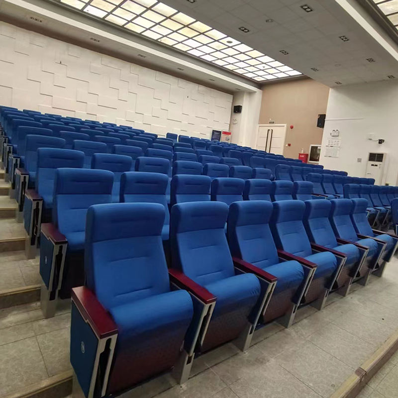 Silla apilable acolchada con esponja de alta calidad de lujo para cine, auditorio de iglesia