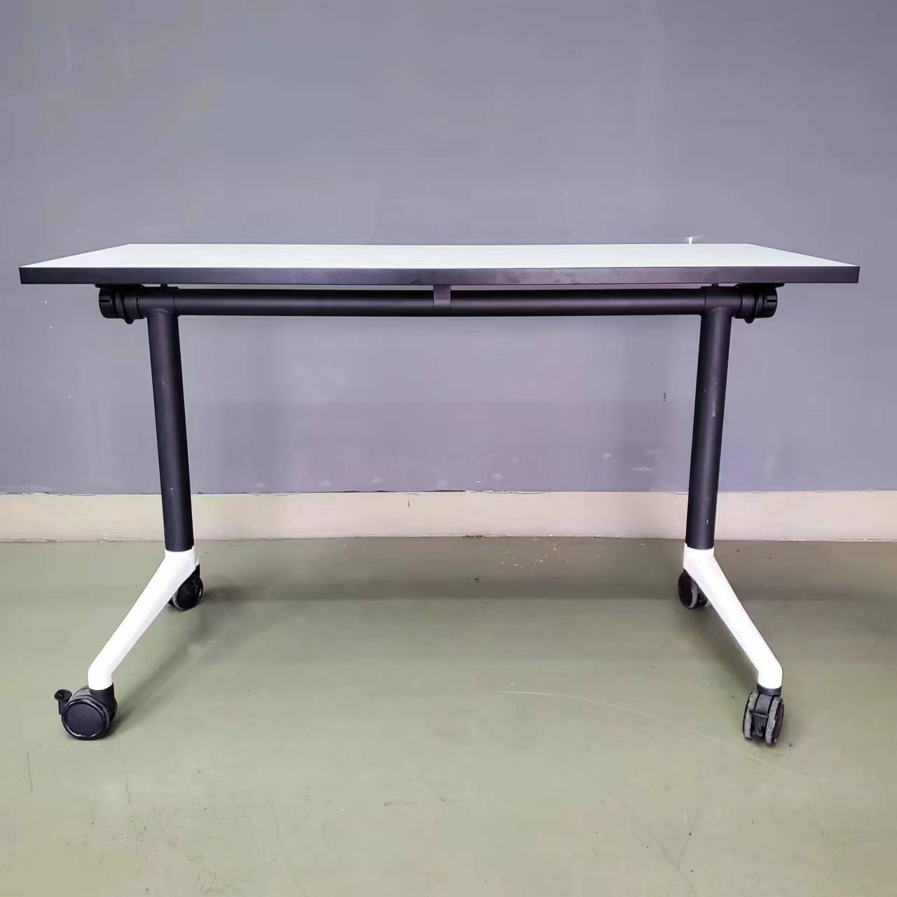 Mesa de entrenamiento para aula, escritorio universitario para estudiantes, ruedas móviles, escritorio de oficina de entrenamiento plegable, escritorio de oficina en casa, muebles comerciales