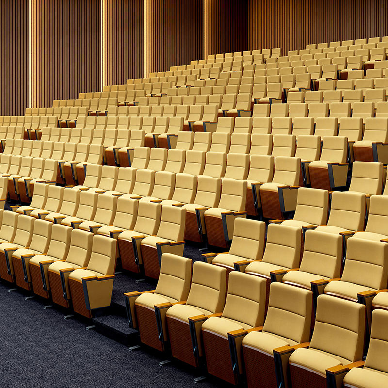 Silla apilable, duradera, cómoda, de alta calidad, para iglesia, auditorio, cine