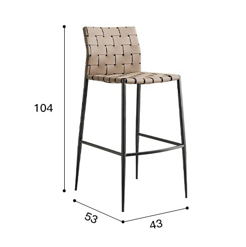 Taburete de Bar de estilo nórdico moderno, silla de Bar de cuero con silla de montar para sala de estar, fabricación personalizada de alta calidad, gran oferta