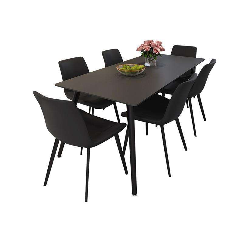 Venta al por mayor, mesa de comedor con patas de alambre creativas, muebles de comedor, mesa de mármol, pizarra, roca, mesa de cena